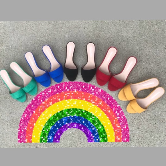 City Classified Mustard Yellow Kitten Heel Mule - Picture 5 of 7